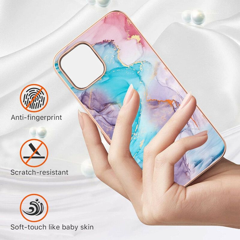 Hoesje Voor iPhone 13 Verfijnd Marmer