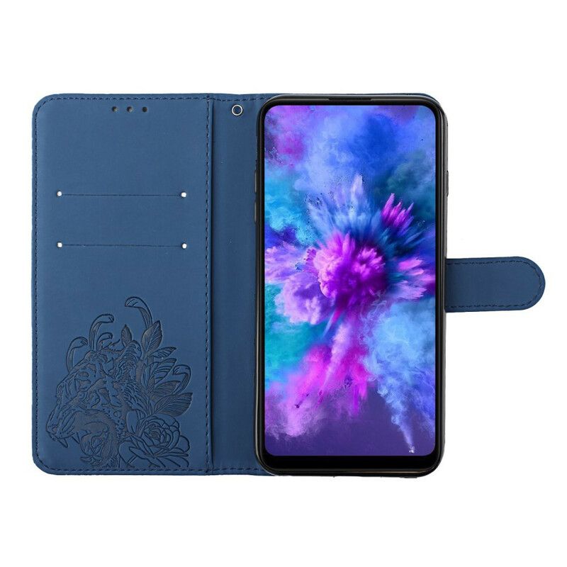 Leren Hoesje iPhone 13 Tijger Barok Band