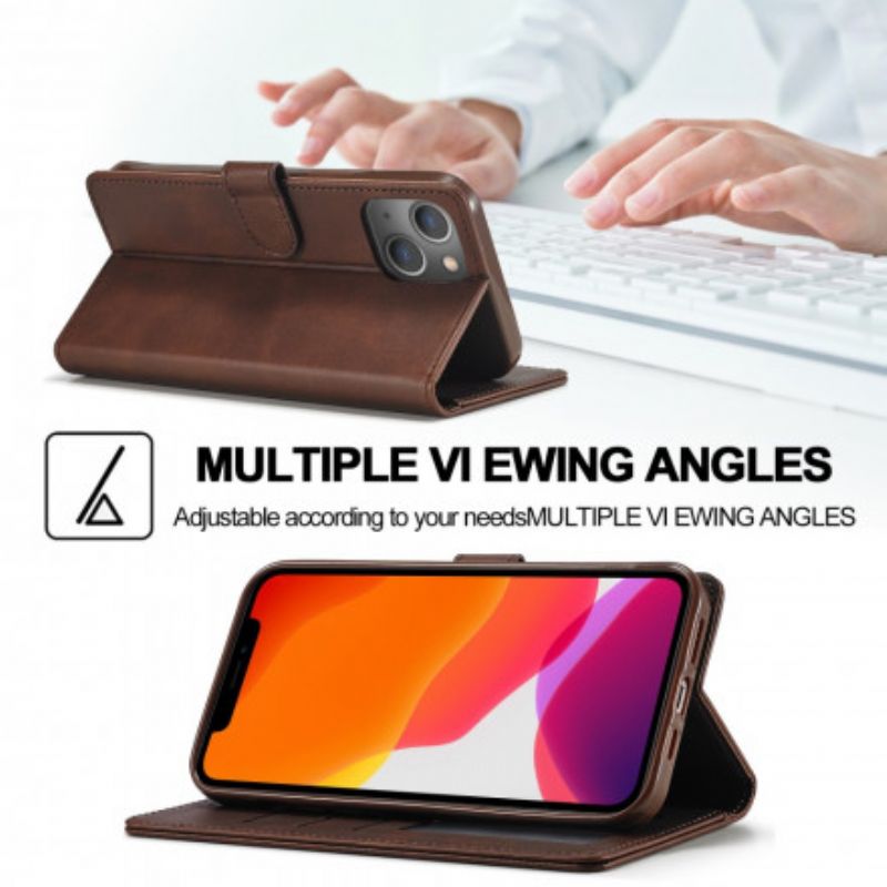 Leren Hoesje Voor iPhone 13 Lc.imeeke Leereffect