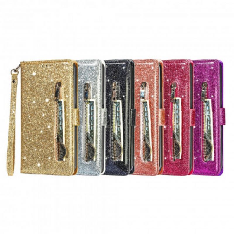 Leren Hoesje Voor iPhone 13 Pailletten Portemonnee