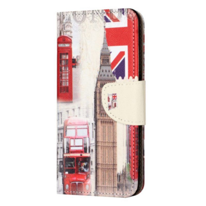 Folio-hoesje voor iPhone 15 Plus Londens Leven