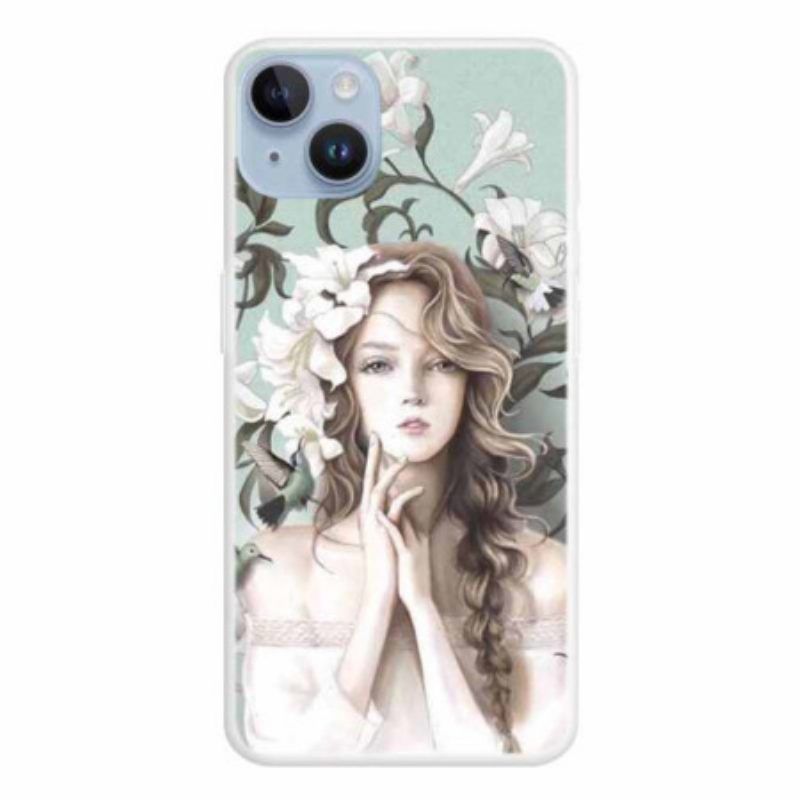 Hoesje voor iPhone 15 Plus Mooi Jong Meisje