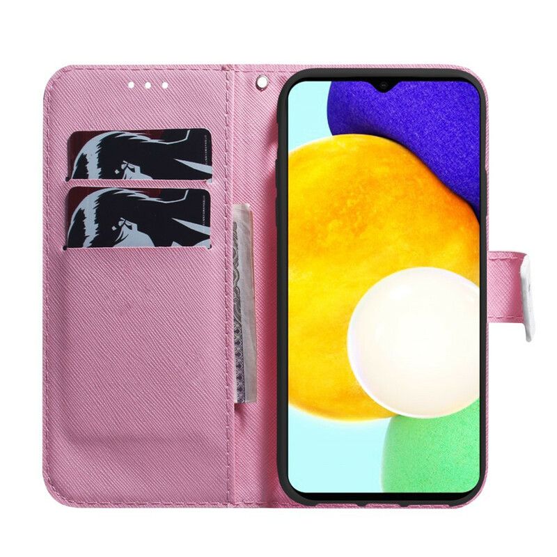 Flip Case Leren iPhone 13 Pro Max Oudroze Bloem