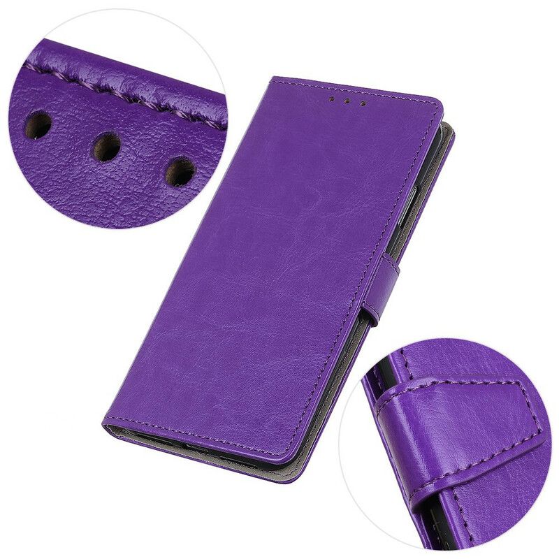 Folio-hoesje iPhone 13 Pro Max Eenvoudig Glanzend Leereffect