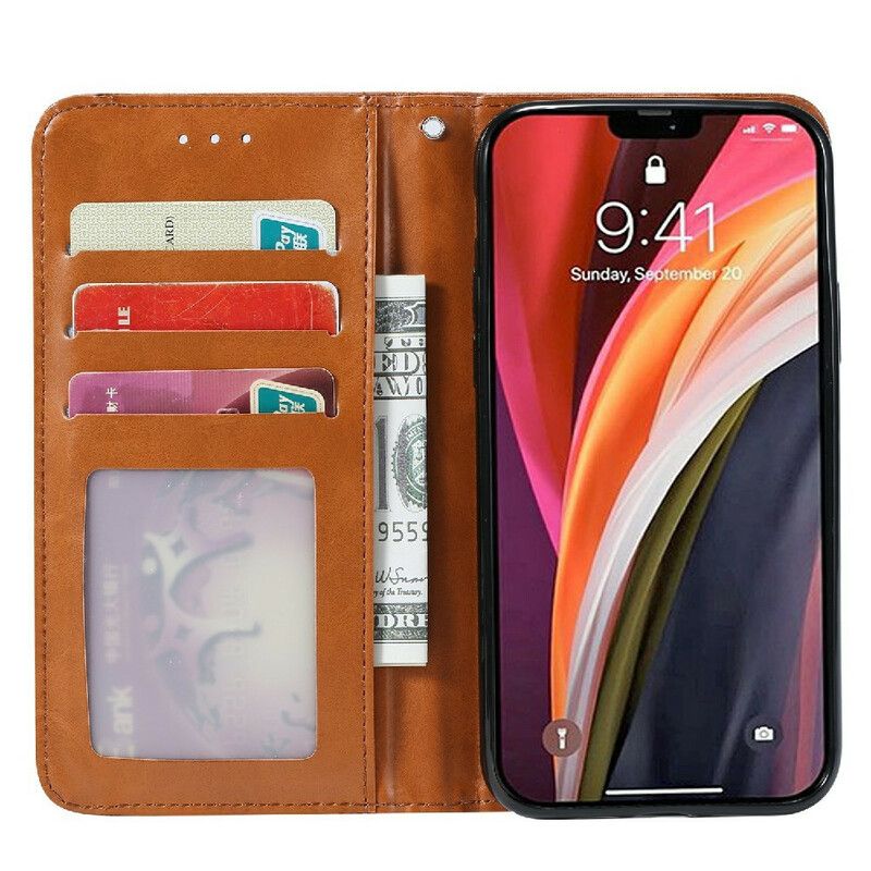Folio-hoesje iPhone 13 Pro Max Kunstleer Kaarthouder