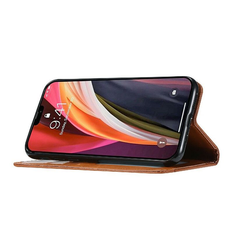 Folio-hoesje iPhone 13 Pro Max Kunstleer Kaarthouder