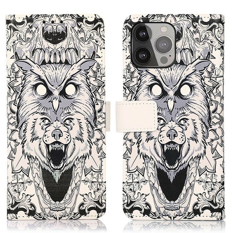 Folio-hoesje iPhone 13 Pro Max Woeste Dieren