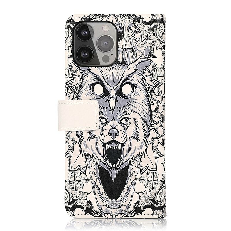 Folio-hoesje iPhone 13 Pro Max Woeste Dieren