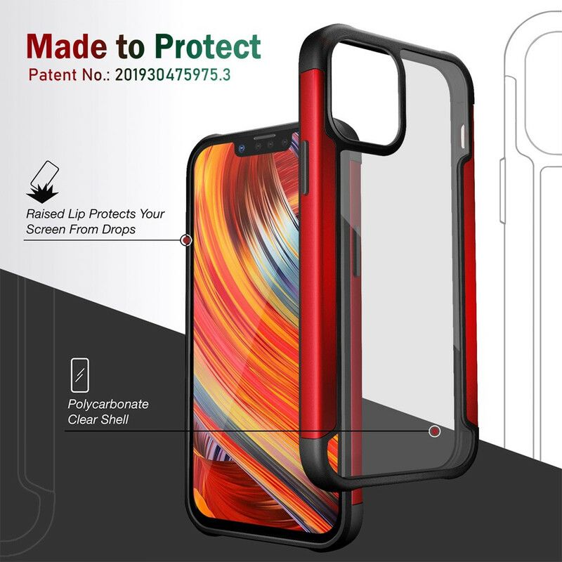Hoesje iPhone 13 Pro Max Doorzichtige Hybride Bumperranden Bescherming Hoesje