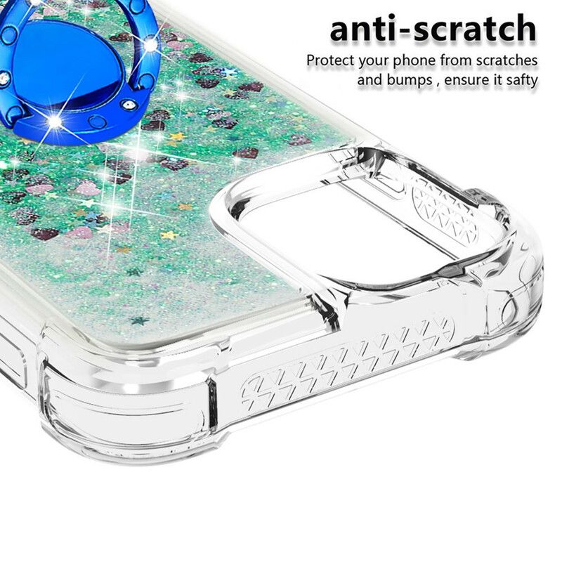 Hoesje iPhone 13 Pro Max Pailletten Met Ringhouder Bescherming Hoesje