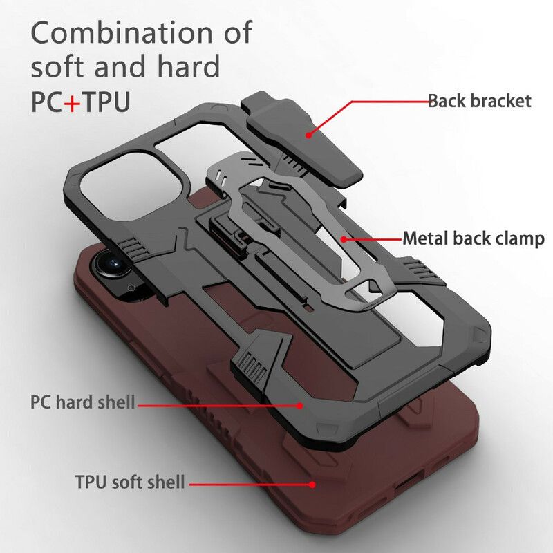 Hoesje iPhone 13 Pro Max Robot Met Riemclip Bescherming Hoesje