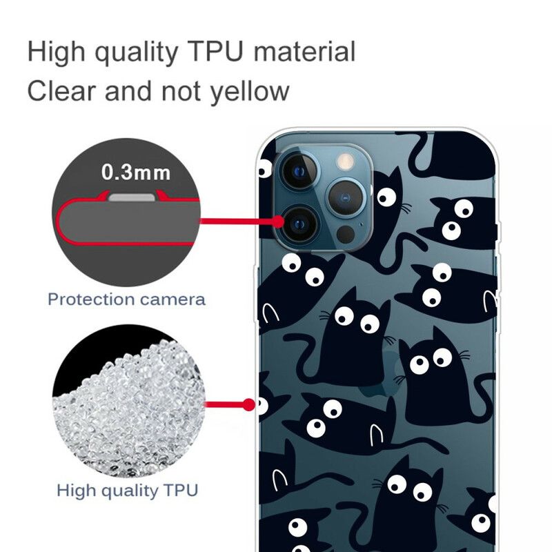 Hoesje iPhone 13 Pro Max Zwarte Muizen Bescherming Hoesje