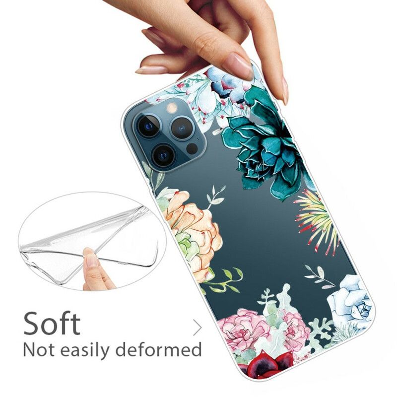 Hoesje Voor iPhone 13 Pro Max Aquarel Bloemen