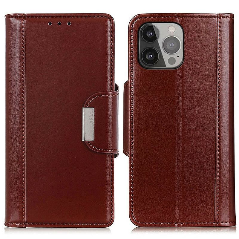 Leren Hoesje iPhone 13 Pro Max Kunstleer Elegantie Sluiting Bescherming Hoesje