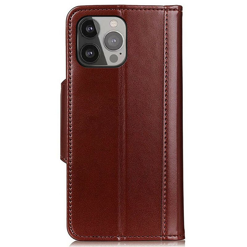 Leren Hoesje iPhone 13 Pro Max Kunstleer Elegantie Sluiting Bescherming Hoesje