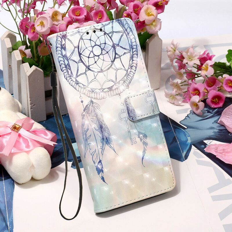Leren Hoesje Voor iPhone 13 Pro Max Aquarel Dromenvanger