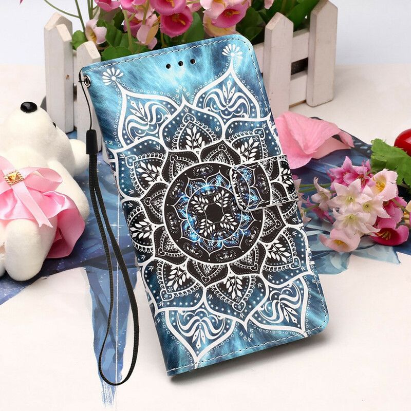 Leren Hoesje Voor iPhone 13 Pro Max Mandala In De Lucht