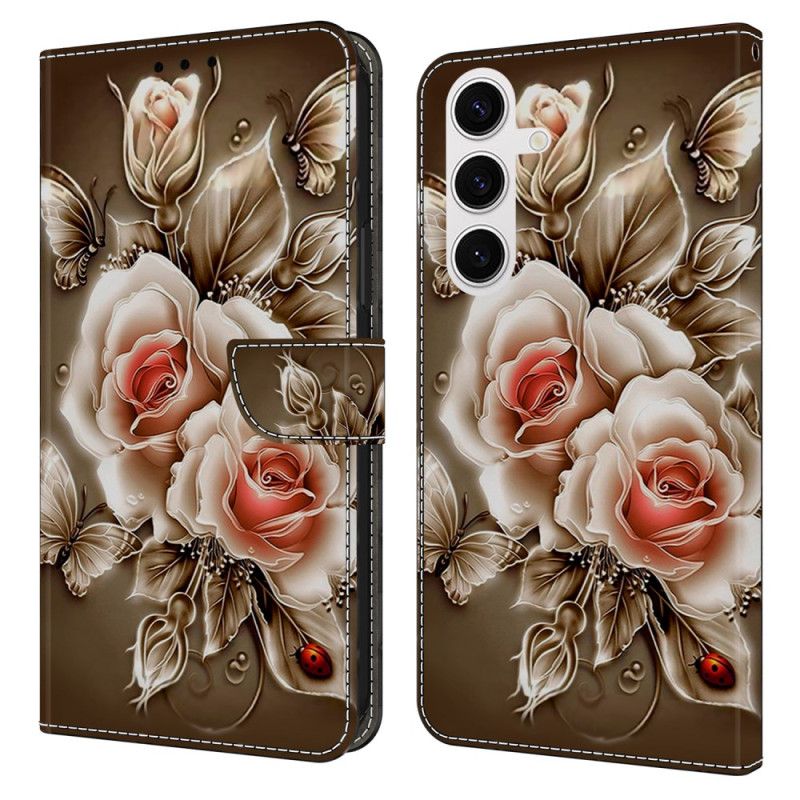 Bescherming Hoesje Samsung Galaxy S26 Plus Bruine Rozen