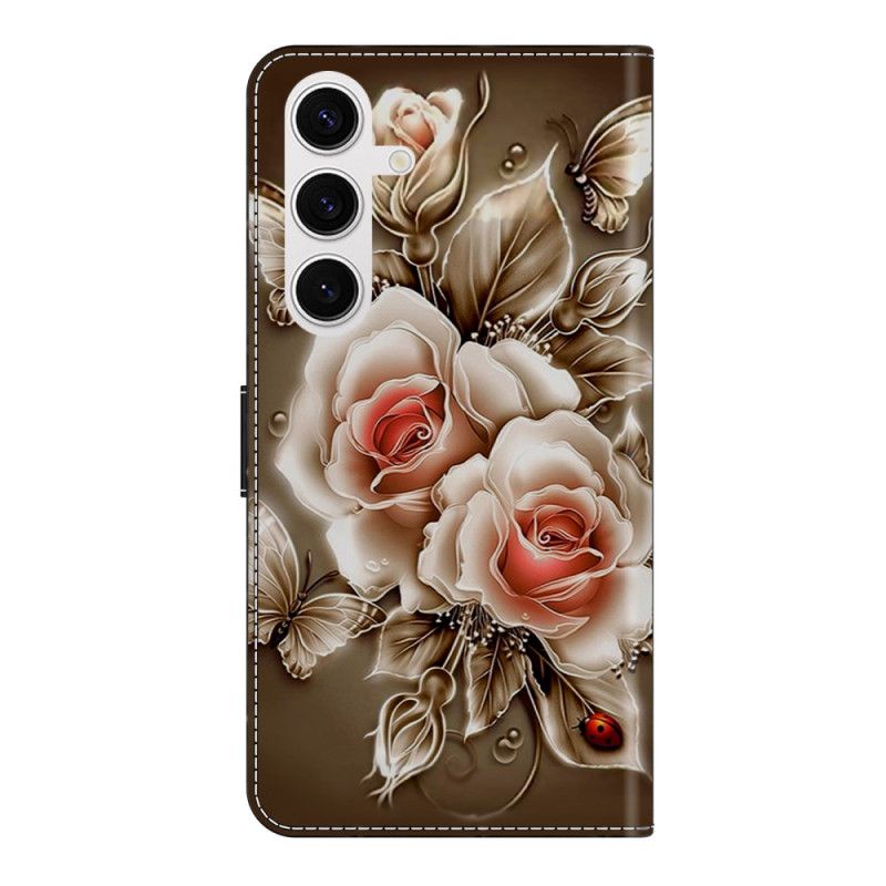 Bescherming Hoesje Samsung Galaxy S26 Plus Bruine Rozen