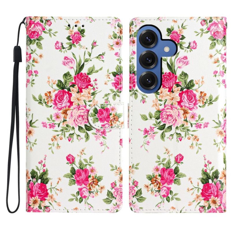 Bescherming Hoesje Samsung Galaxy S26 Plus Rode Bloemen