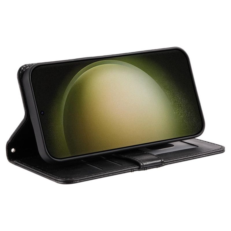 Flip Case Leren Samsung Galaxy S26 Plus 6 Kaartsleuven En Polsbandje