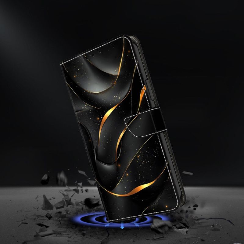 Flip Case Leren Samsung Galaxy S26 Plus Gouden Lint