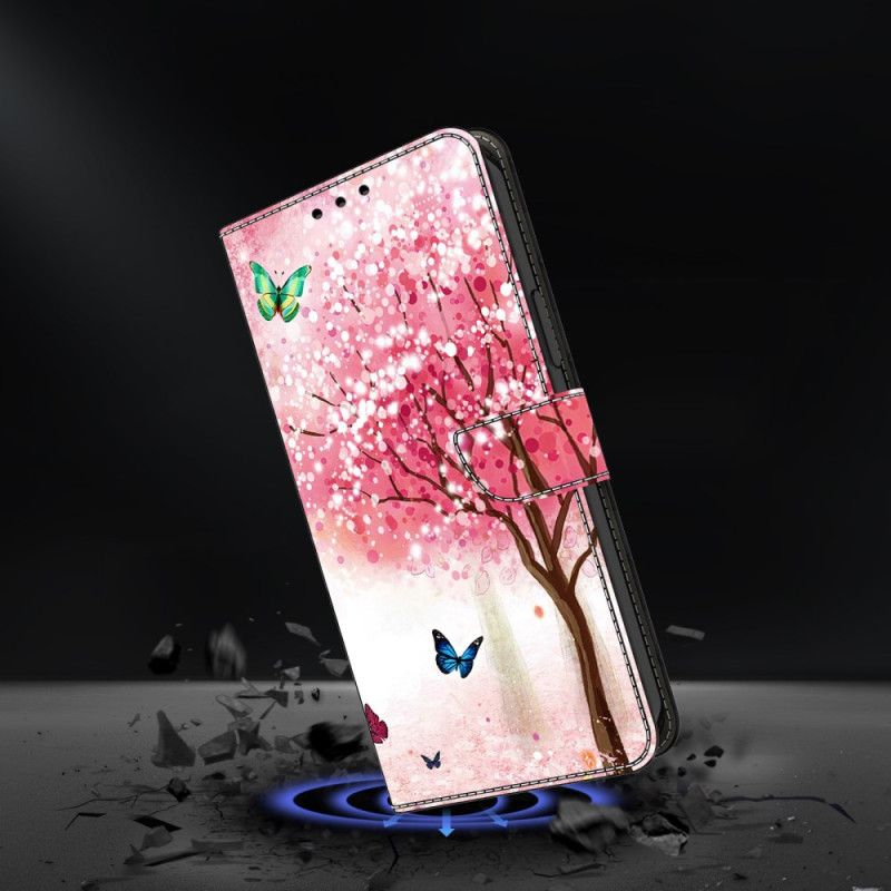 Flip Case Leren Samsung Galaxy S26 Plus Kersenbloesems