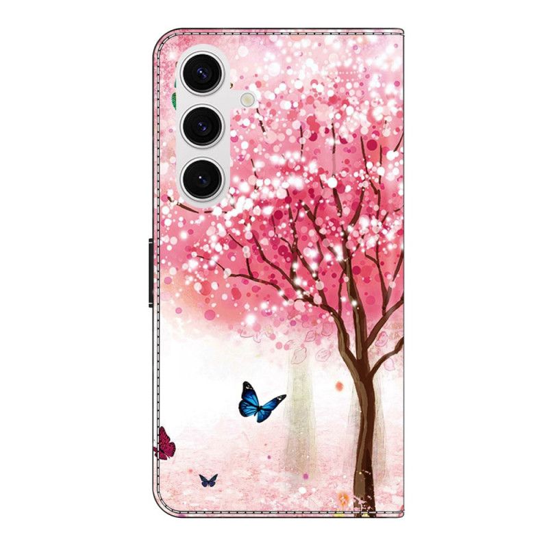 Flip Case Leren Samsung Galaxy S26 Plus Kersenbloesems