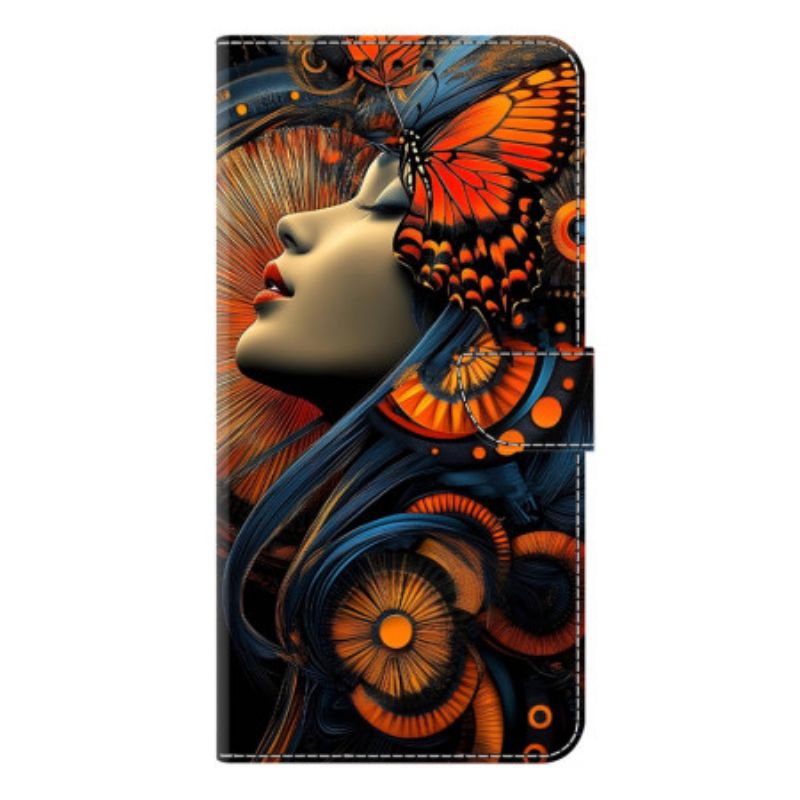 Flip Case Leren Samsung Galaxy S26 Plus Kunstvrouw
