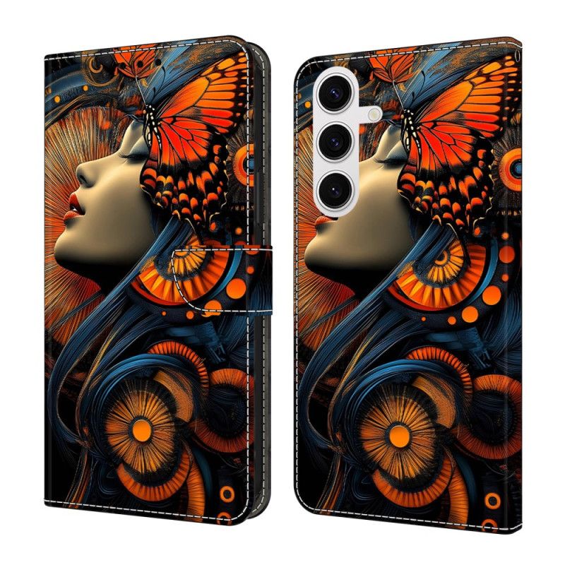 Flip Case Leren Samsung Galaxy S26 Plus Kunstvrouw