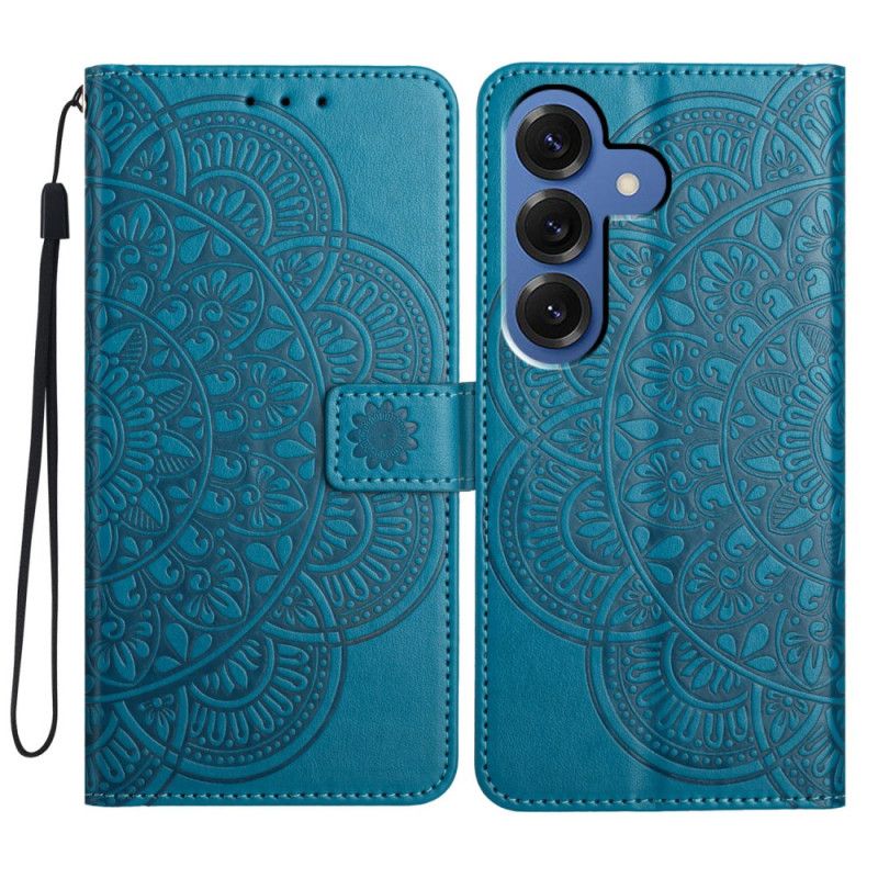 Flip Case Leren Samsung Galaxy S26 Plus Mandala-gravure