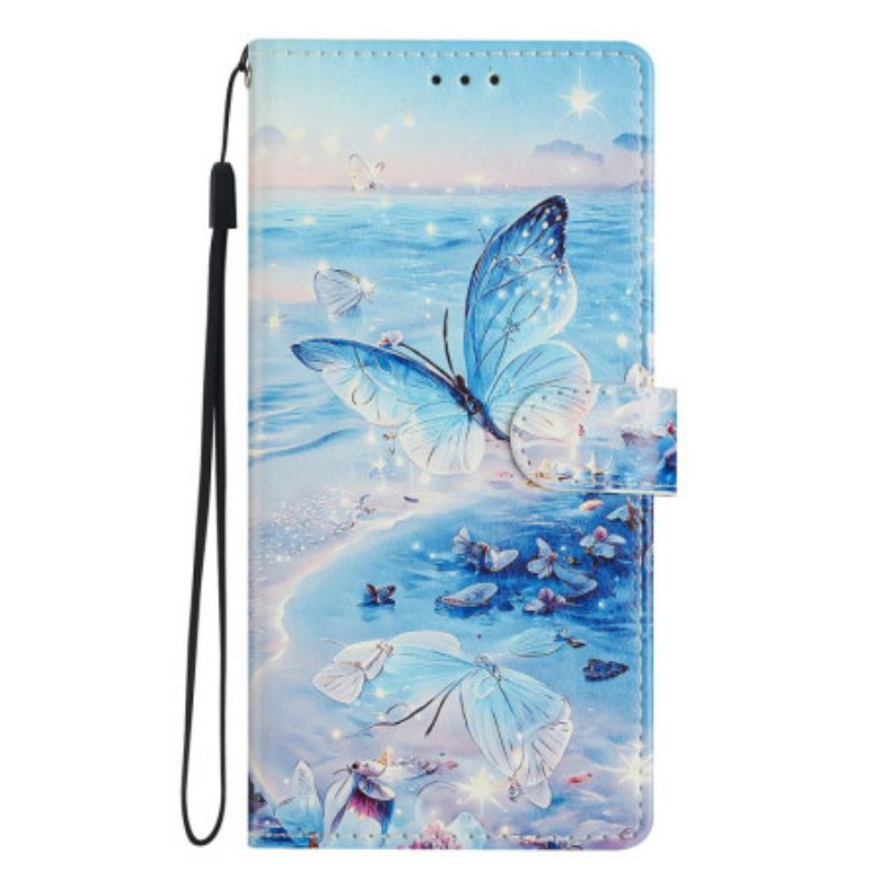 Flip Case Leren Samsung Galaxy S26 Plus Oceaanvlinder