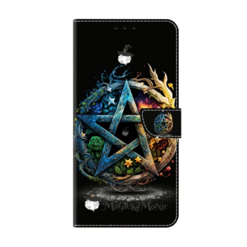 Flip Case Leren Samsung Galaxy S26 Plus Pentagram