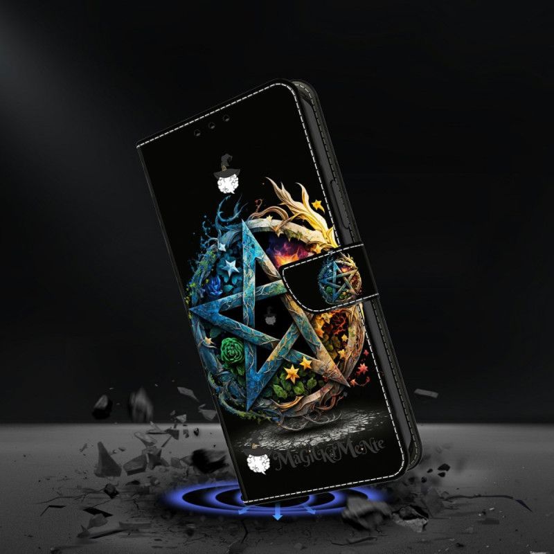 Flip Case Leren Samsung Galaxy S26 Plus Pentagram