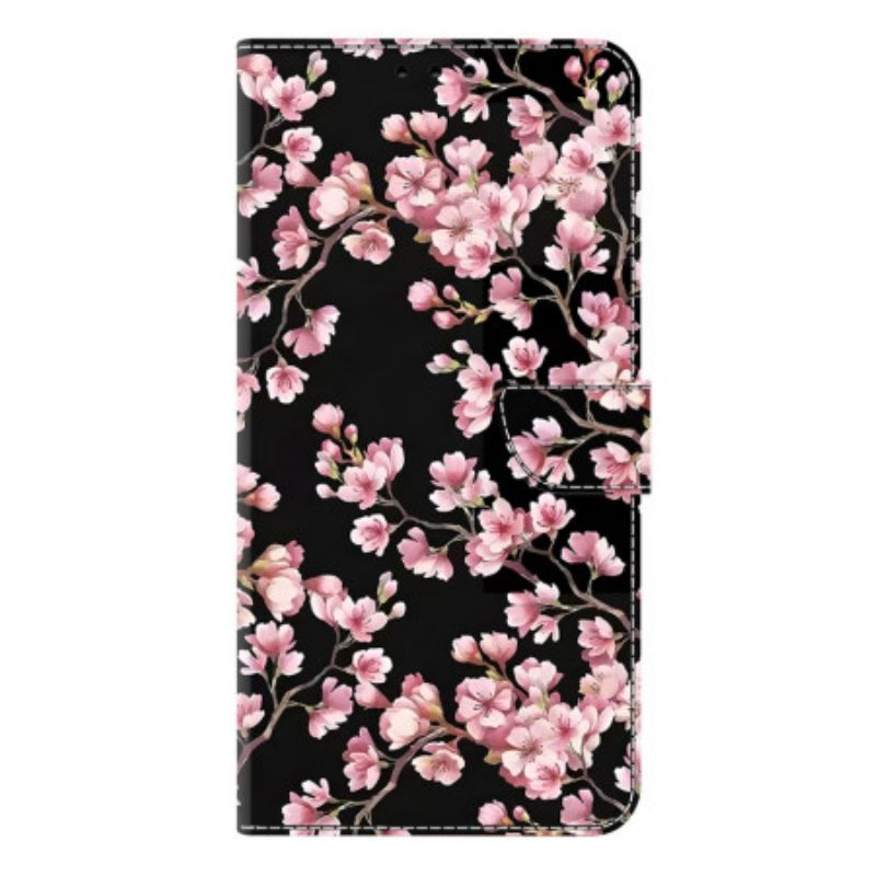 Flip Case Leren Samsung Galaxy S26 Plus Perzikbloesems