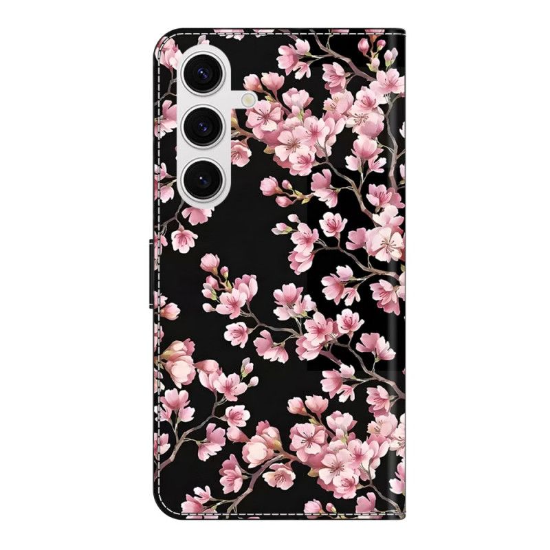 Flip Case Leren Samsung Galaxy S26 Plus Perzikbloesems