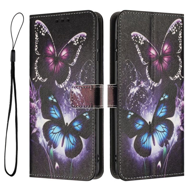 Flip Case Leren Samsung Galaxy S26 Plus Twee Vlinders