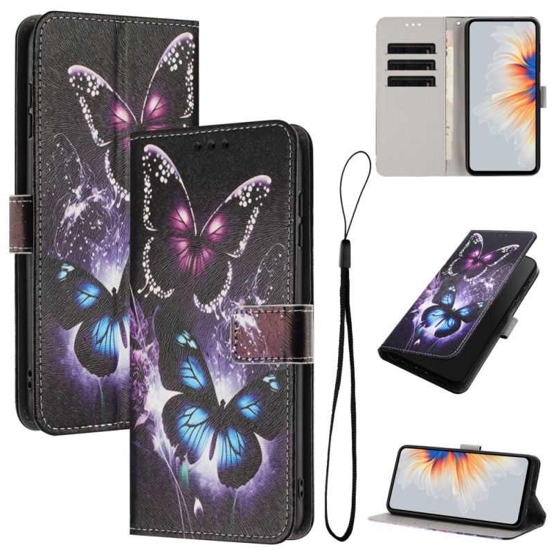 Flip Case Leren Samsung Galaxy S26 Plus Twee Vlinders