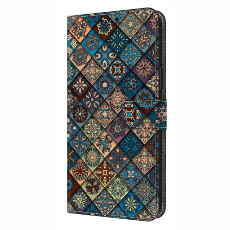 Folio-hoesje Samsung Galaxy S26 Plus Blauw Bloemenpatroon