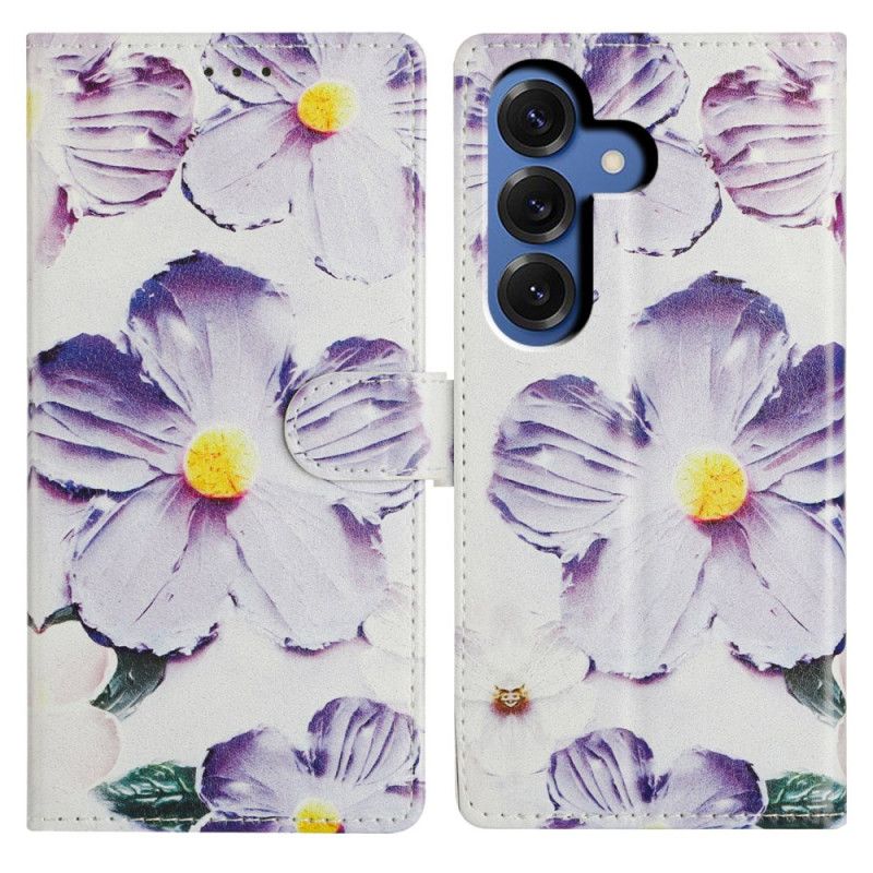 Folio-hoesje Samsung Galaxy S26 Plus Telefoonhoesje Paarse Bloemen