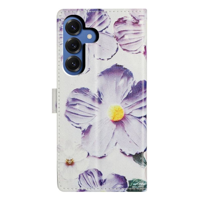 Folio-hoesje Samsung Galaxy S26 Plus Telefoonhoesje Paarse Bloemen