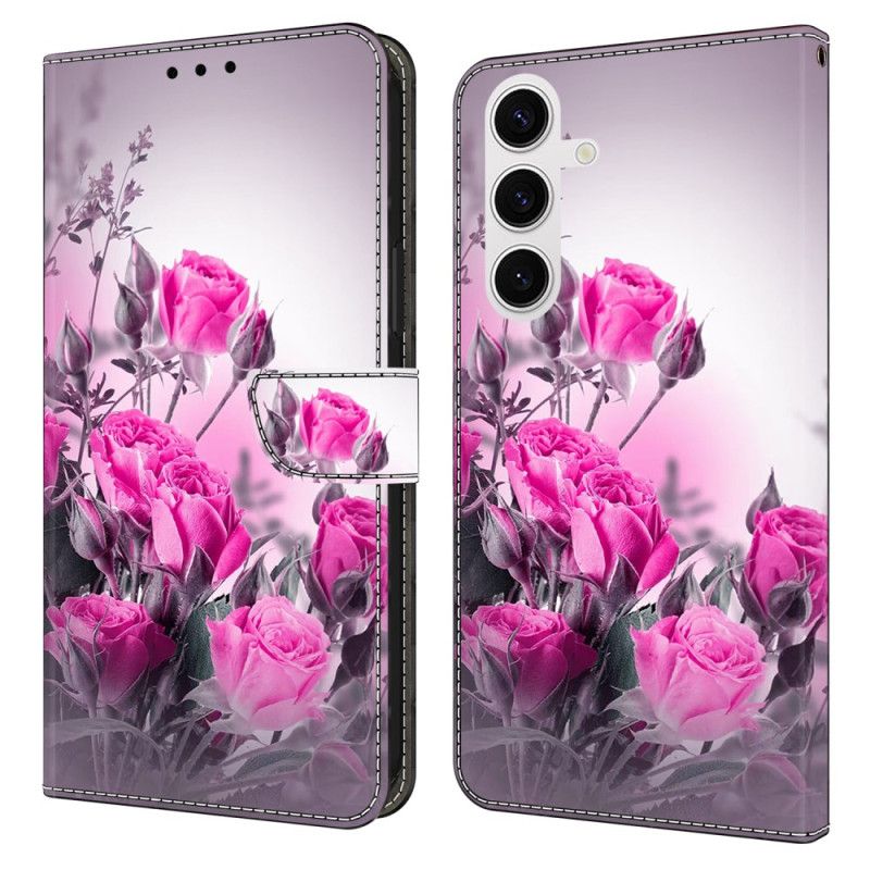 Folio-hoesje Samsung Galaxy S26 Plus Telefoonhoesje Paarse Bloemen