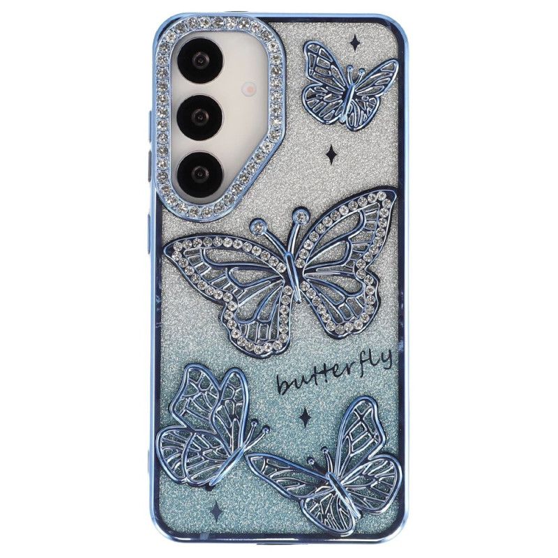 Hoesje Samsung Galaxy S26 Plus 3d-vlinders En Strass-steentjes