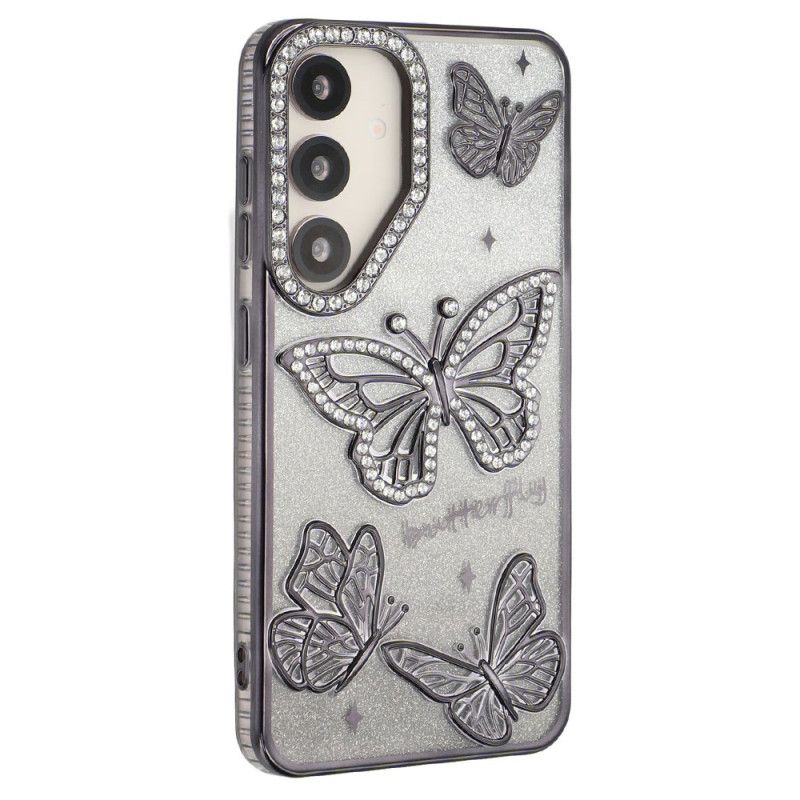 Hoesje Samsung Galaxy S26 Plus 3d-vlinders En Strass-steentjes