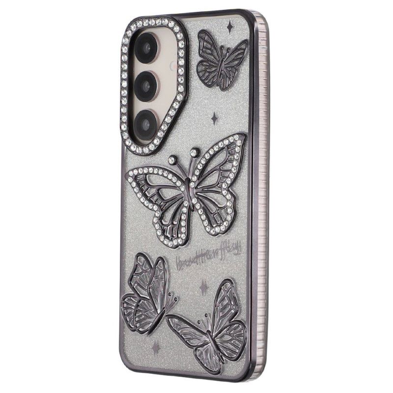 Hoesje Samsung Galaxy S26 Plus 3d-vlinders En Strass-steentjes