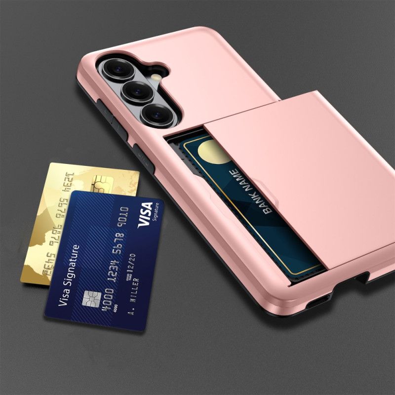 Hoesje Samsung Galaxy S26 Plus Kaarthouder Met Metallic Effect Bescherming Hoesje