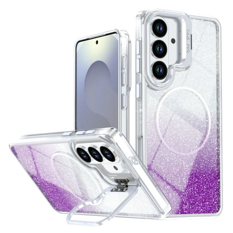 Hoesje Samsung Galaxy S26 Plus Magnetische Glitter Met Kleurverloop En Achterkant