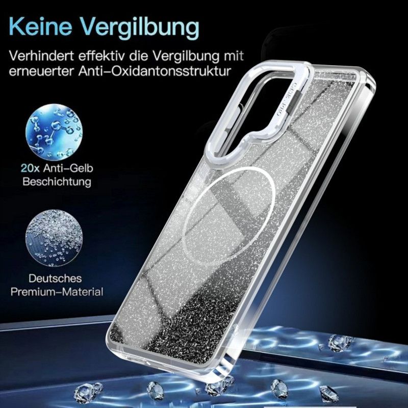 Hoesje Samsung Galaxy S26 Plus Magnetische Glitter Met Kleurverloop En Achterkant
