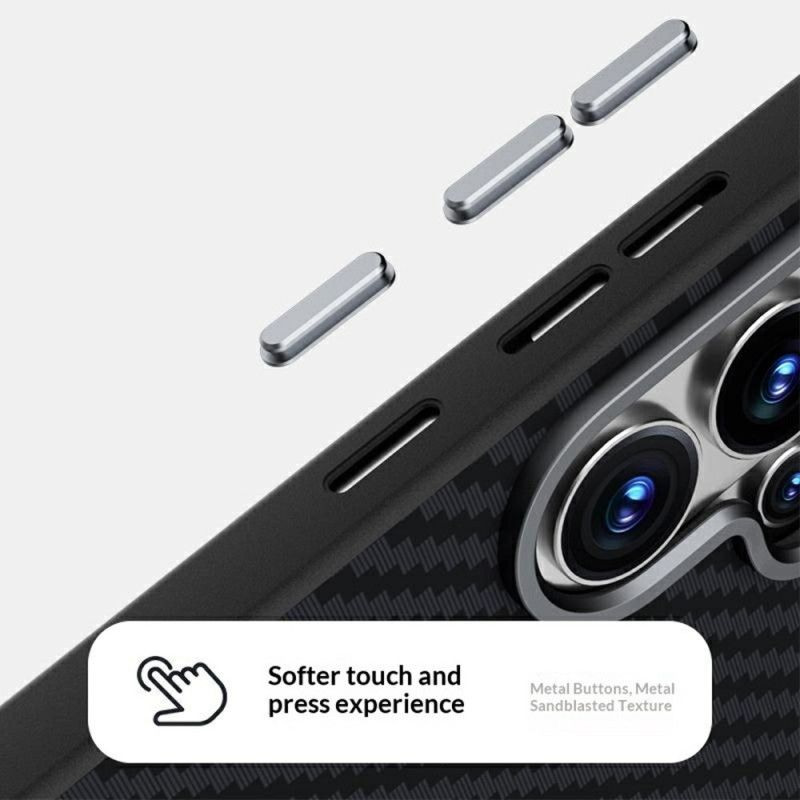 Hoesje Samsung Galaxy S26 Plus Magnetische Houder Met Koolstofvezelstructuur