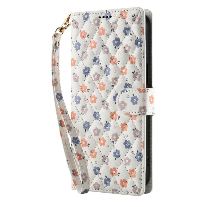 Leren Hoesje Samsung Galaxy S26 Plus Bloemenbandje